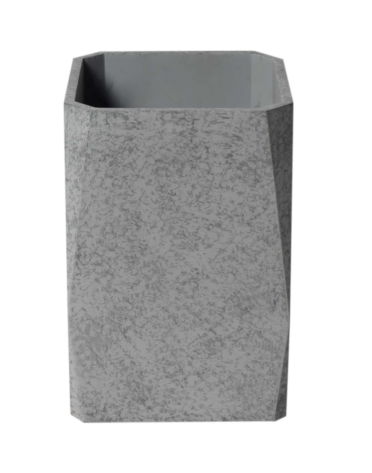 Concrete Gray Matte Waste Bin For Bathrooms