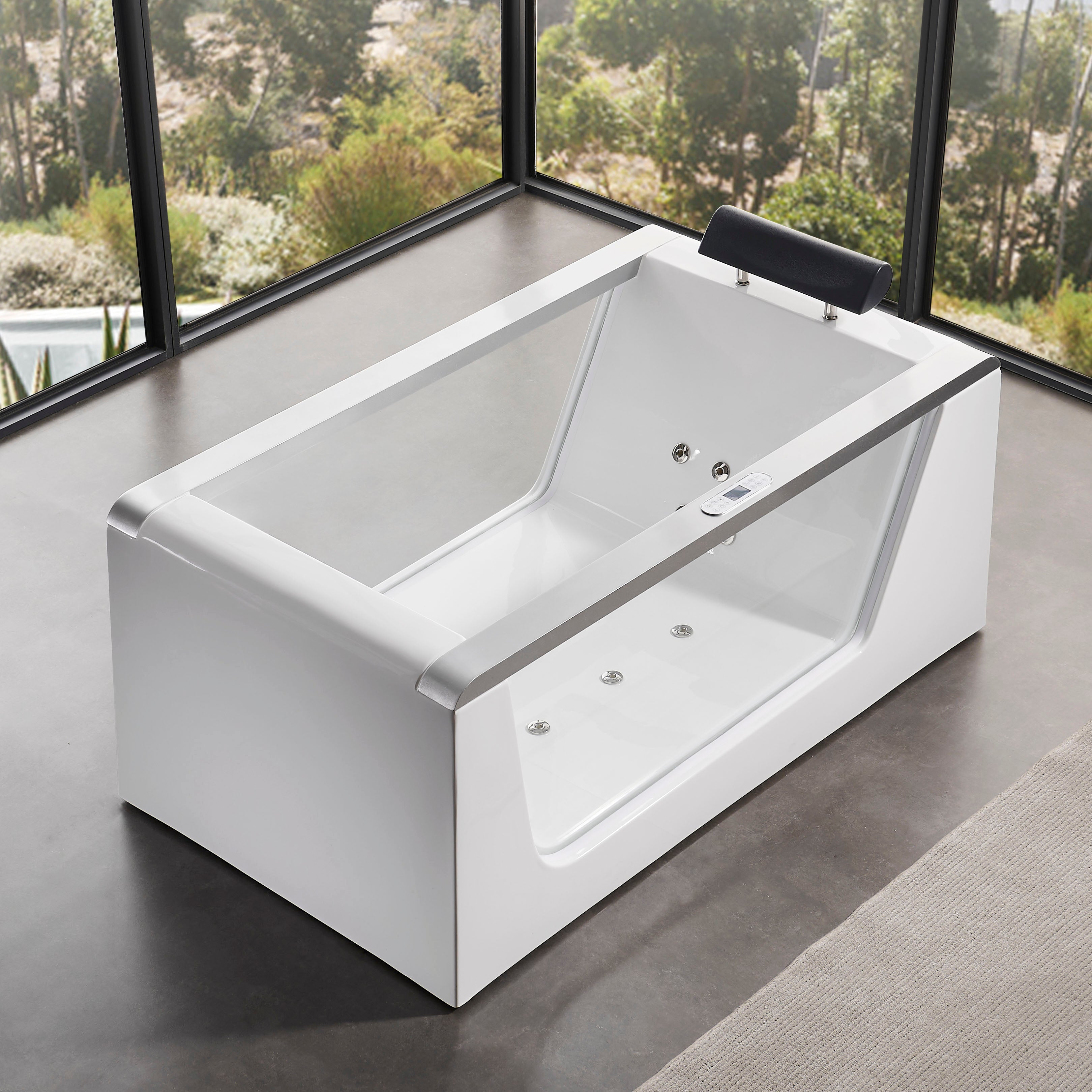 Rectangular Acrylic Whirlpool Bathtub