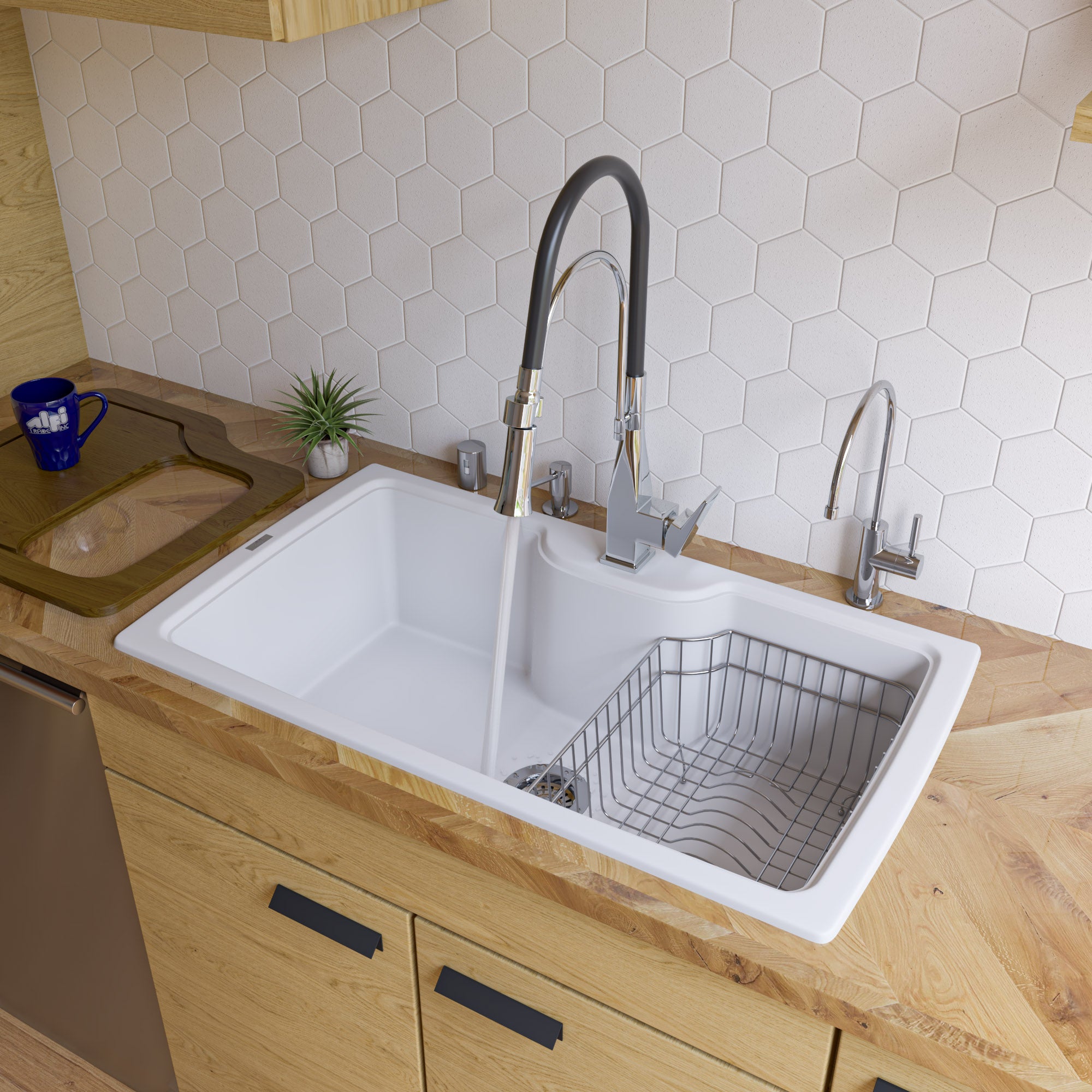 Single Bowl Granite Composite Kitchen Sink