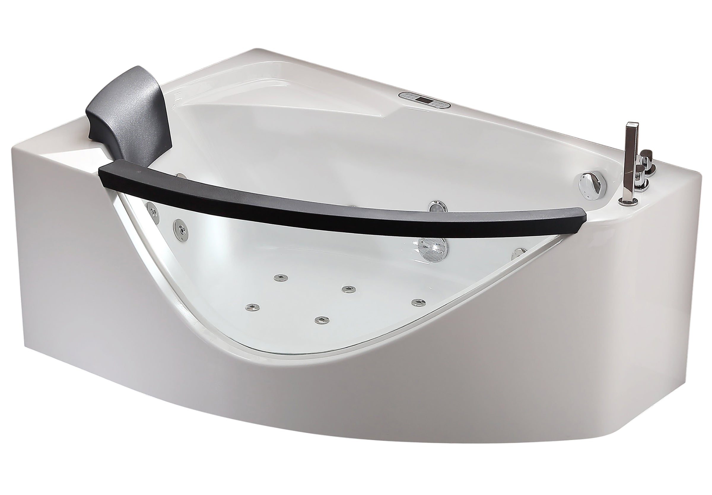 Rounded Right Corner Acrylic Whirlpool Bathtub
