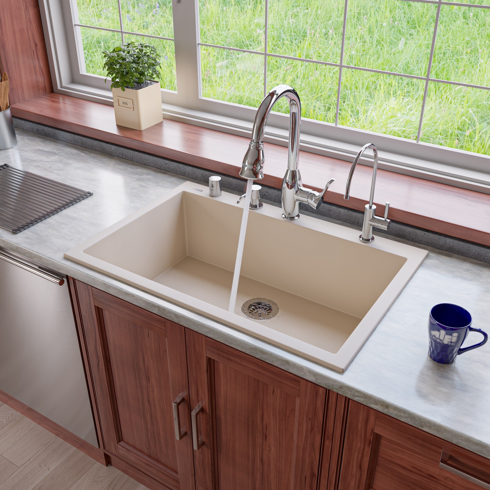 Bowl Drop In Granite Composite Kitchen Sink
