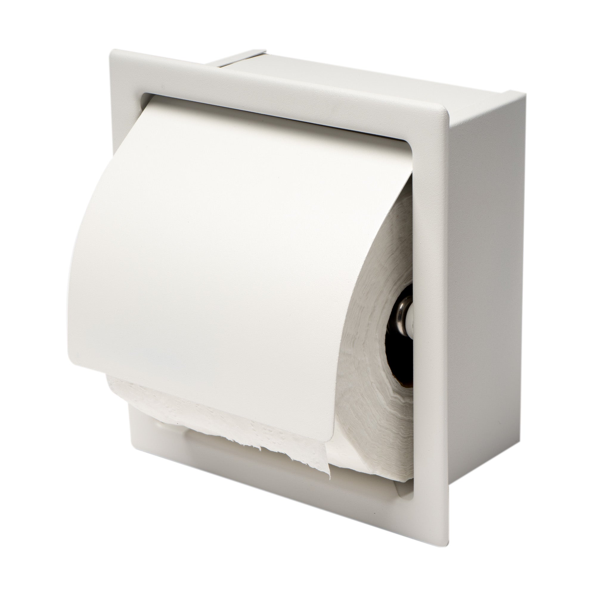Steel Recessed Toilet Paper Holder With Cover