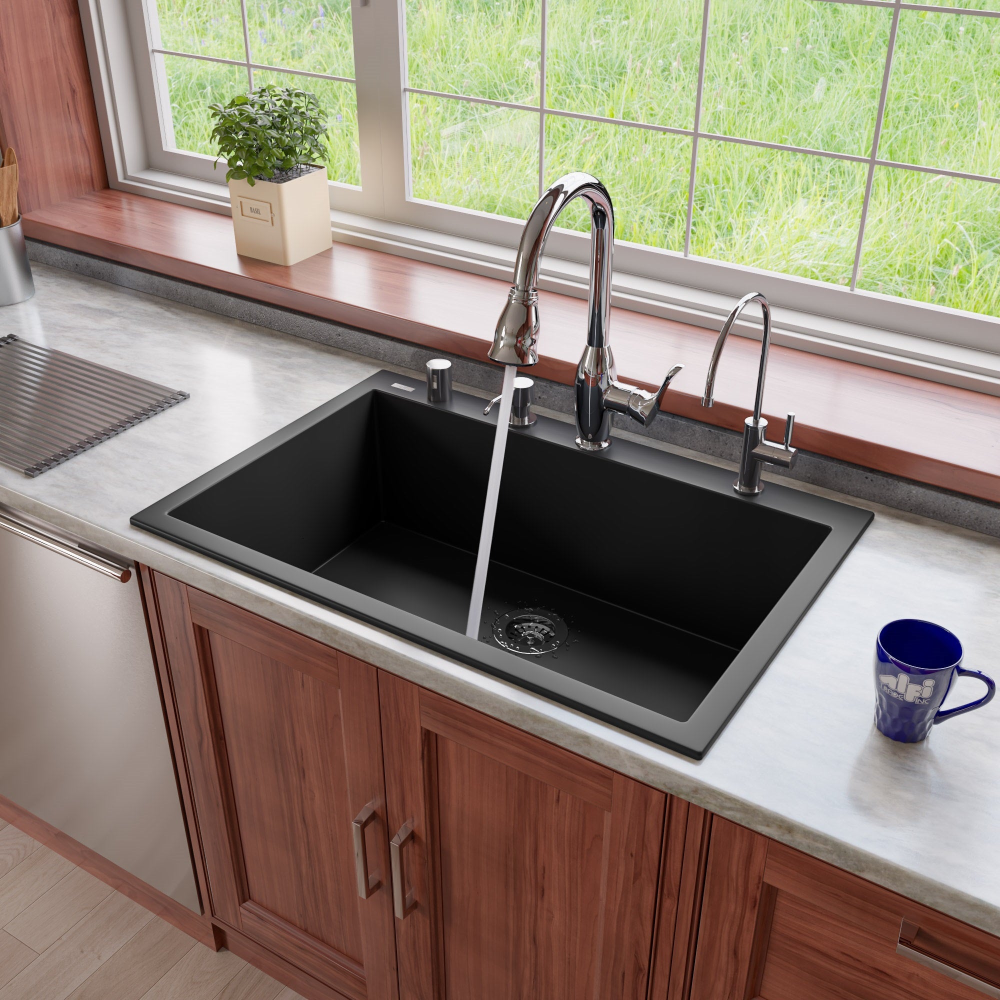 Bowl Drop In Granite Composite Kitchen Sink