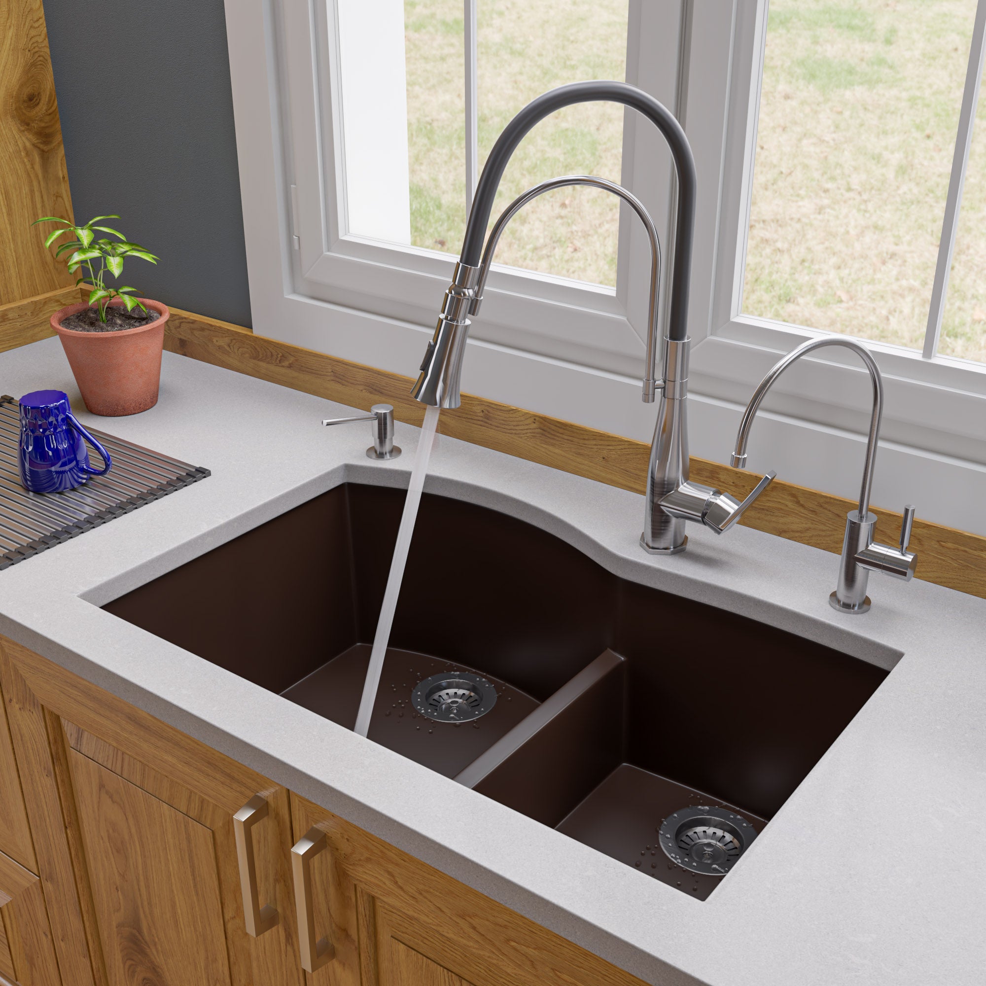 Bowl Undermount Granite Composite Kitchen Sink