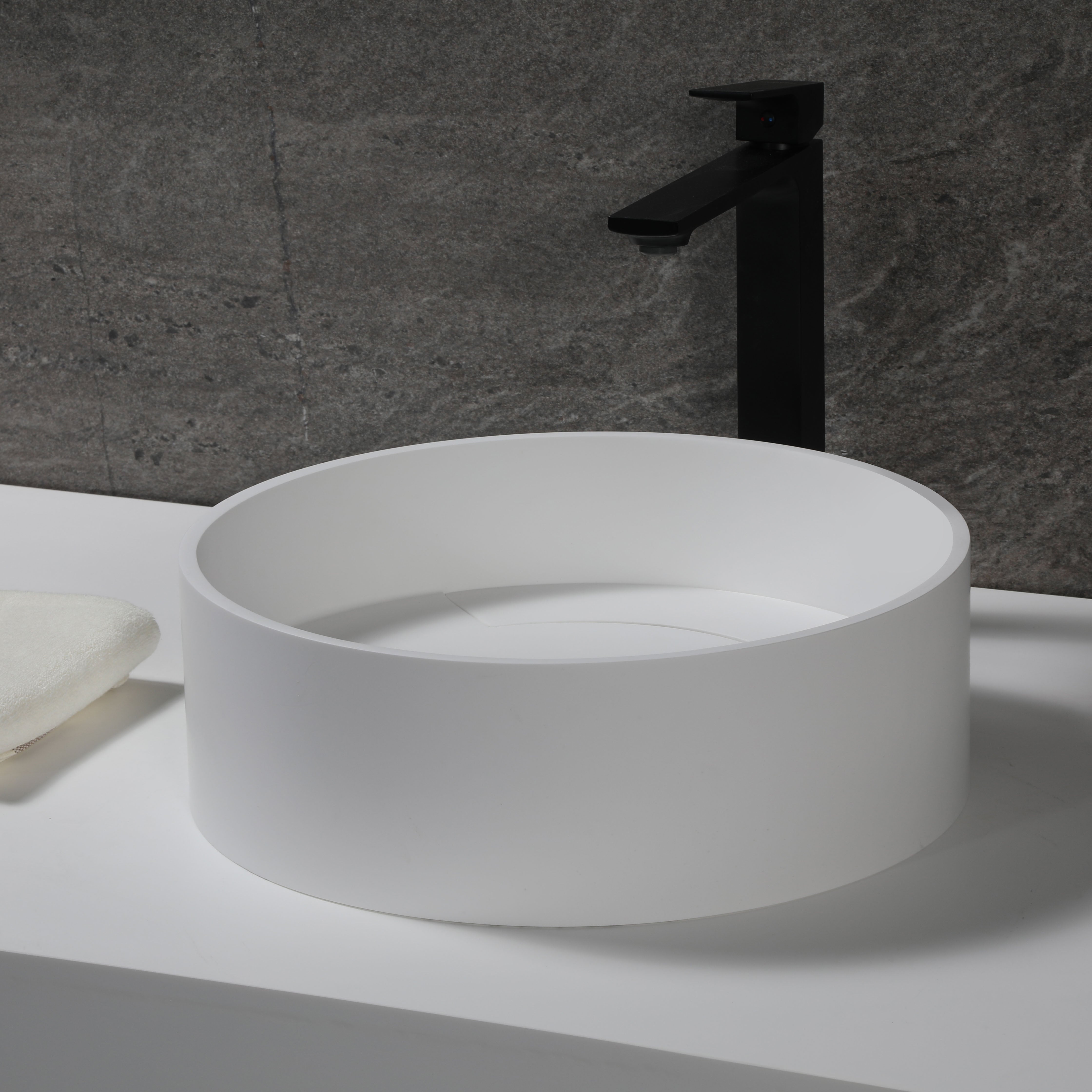 Matte Solid Surface Resin Sink