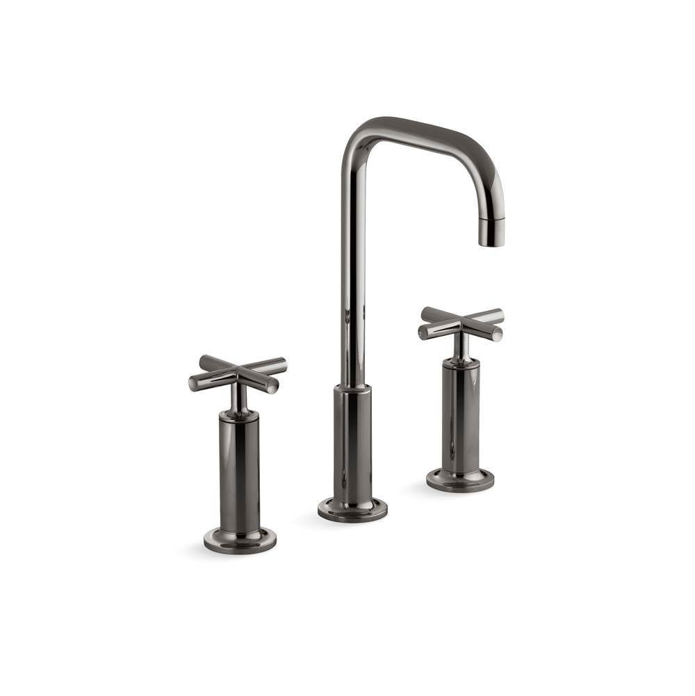Purist Widespread bathroom sink faucet with Cross handles, 1.2 gpm