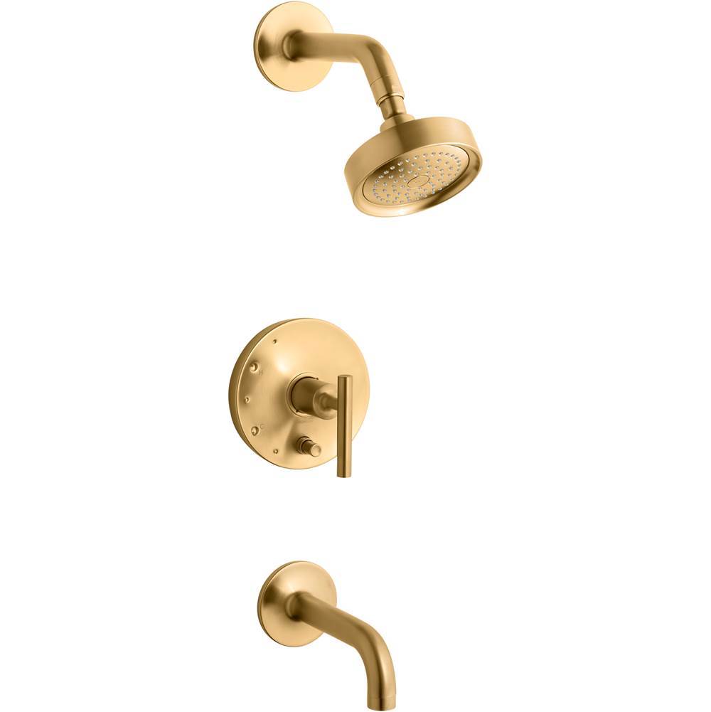 Purist Rite-Temp bath and shower trim kit with push-button diverter and lever handle, 2.5 gpm