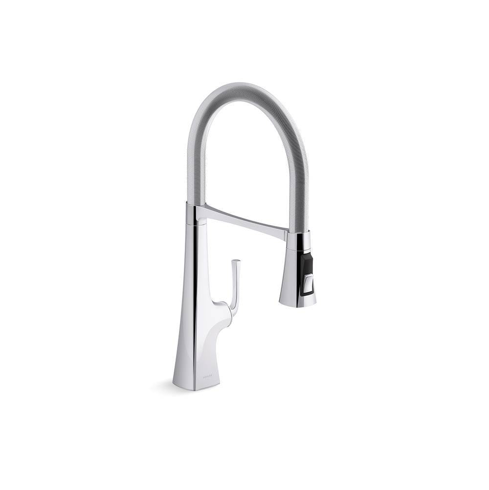 Graze Semi-professional kitchen sink faucet with three-function sprayhead