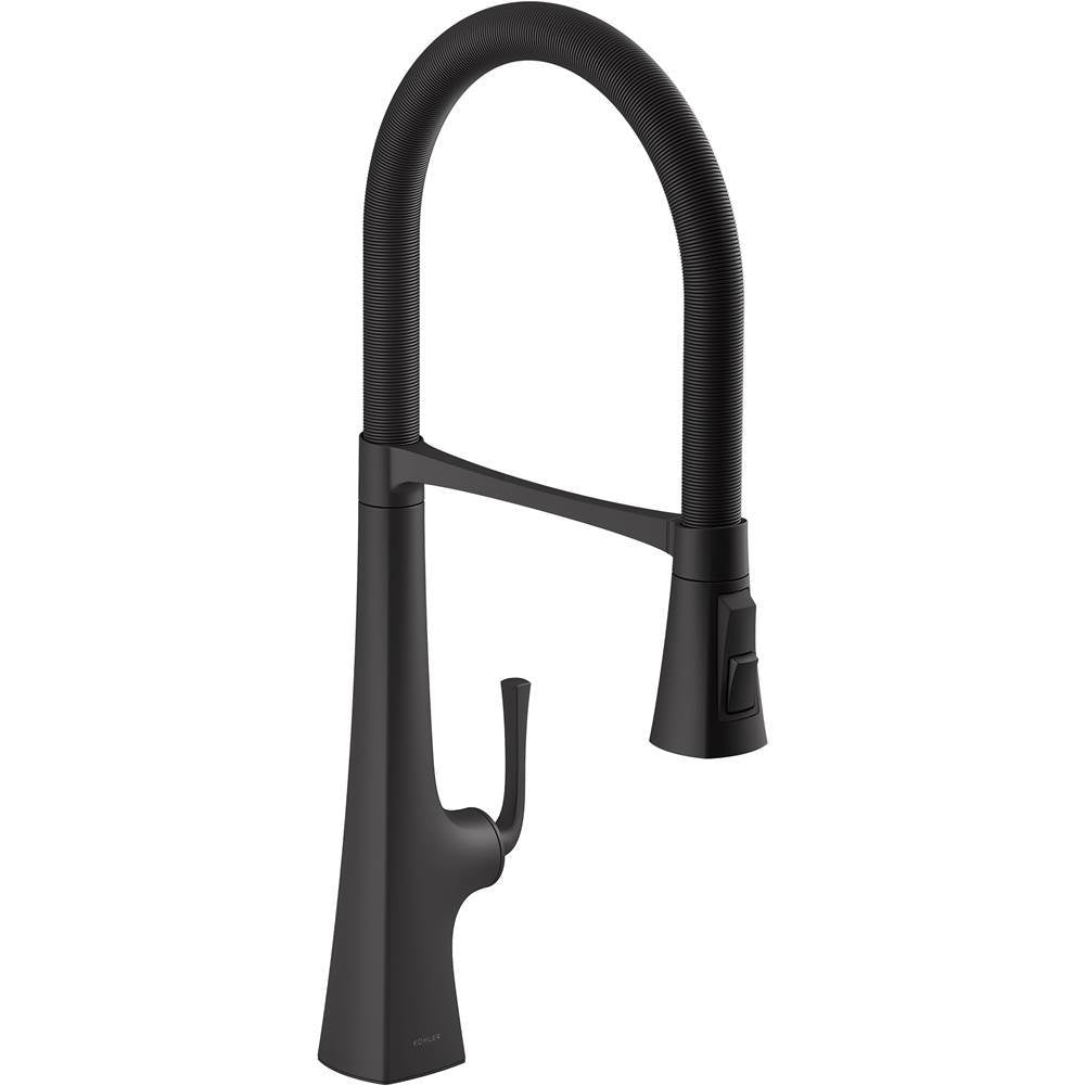 Graze Semi-professional kitchen sink faucet with three-function sprayhead