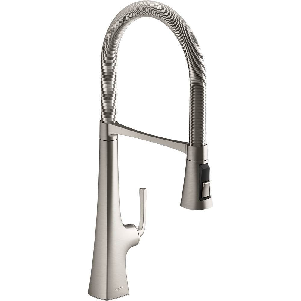 Graze Semi-professional kitchen sink faucet with three-function sprayhead