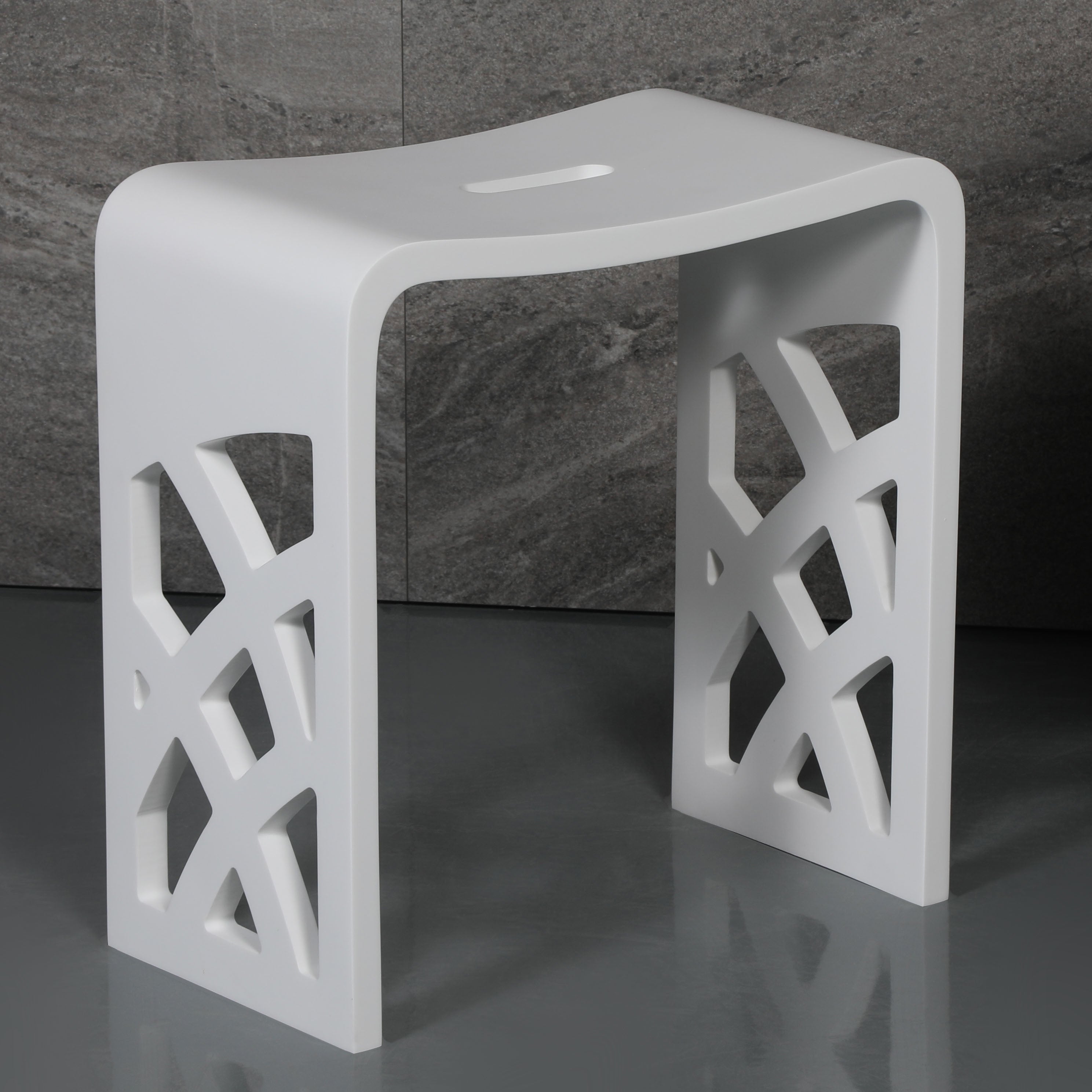 Solid Surface Resin Bathroom / Shower Stool