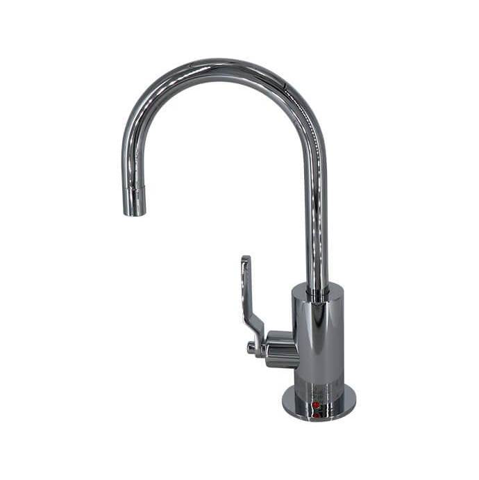 Hot Water Faucet with Contemporary Round Body and Industrial Lever Handle