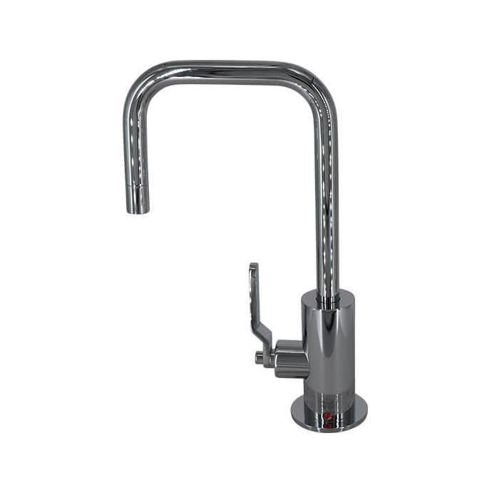 Hot Water Faucet with Contemporary Round Body and Industrial Lever Handle (90 Degree Spout)