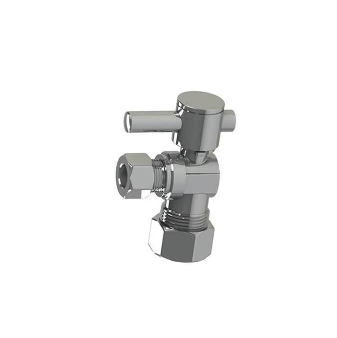Mini Lever Handle with 1/4 Turn Ball Valve - Lead Free - Angle (1/2" Compression)