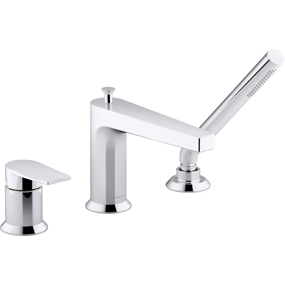 Taut  Deck-mount bath faucet with handshower