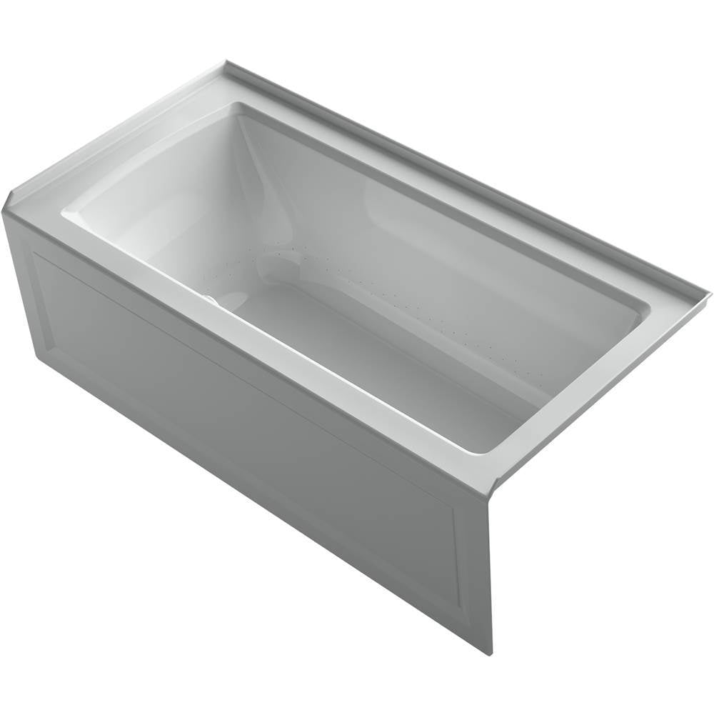 Archer  60" x 30" alcove Heated BubbleMassage air bath with Bask  heated surface, right drain