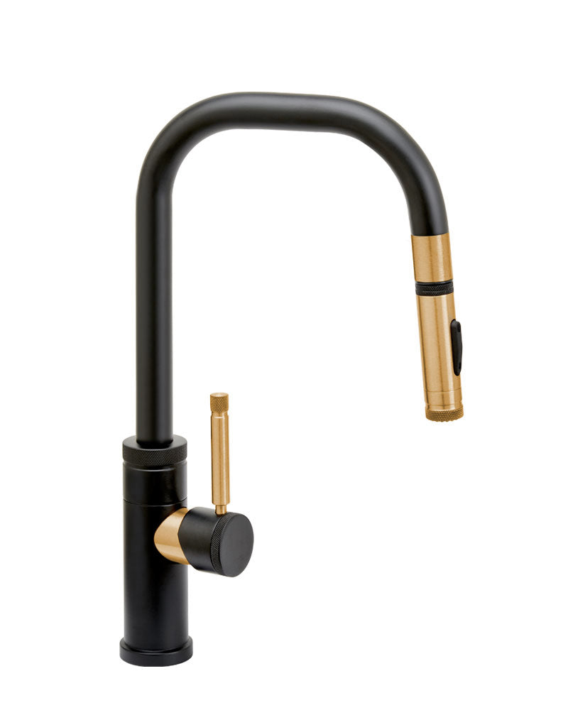 Fulton Industrial Prep Size PLP Pulldown Faucet - Angle Spout - Toggle Sprayer - 2 pc. Suite