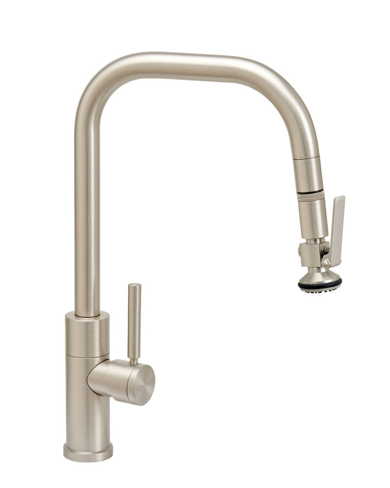 Fulton Modern PLP Pulldown Faucet - Angled Spout - Lever Sprayer - 2 pc. Suite