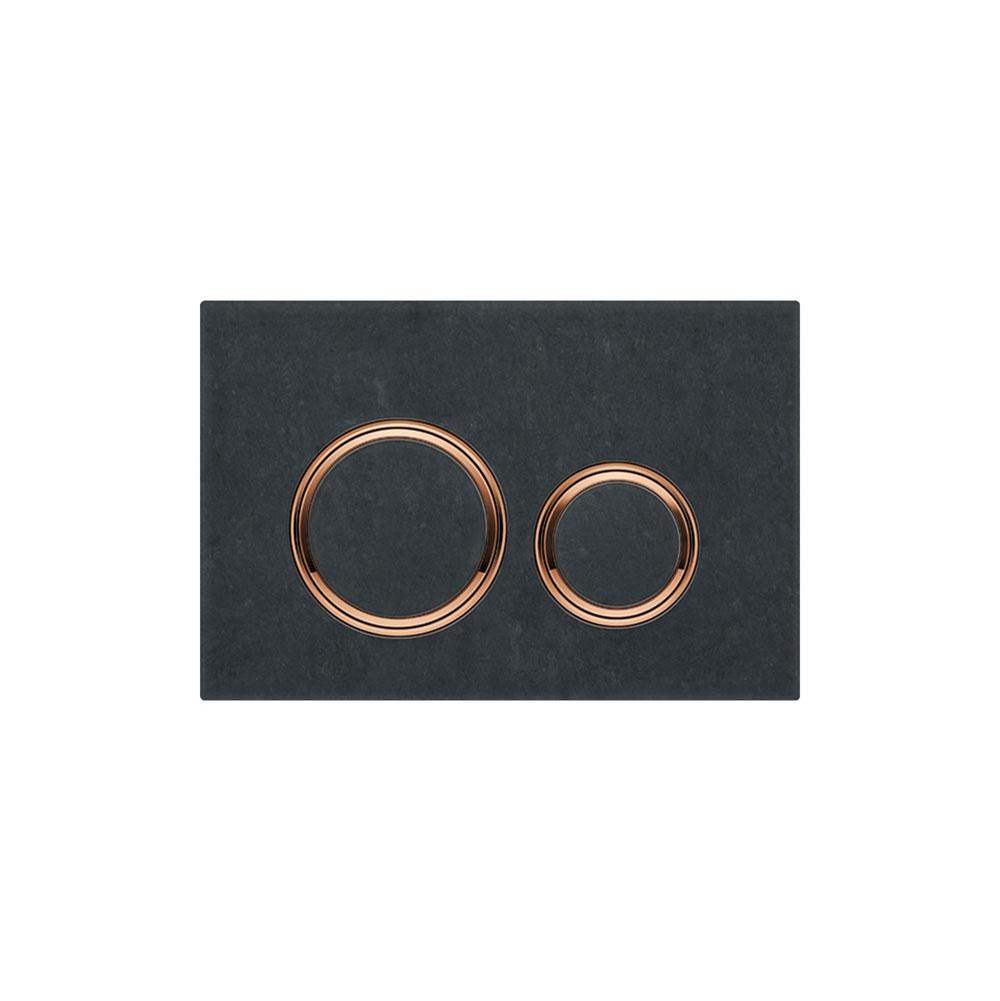 Actuator Plate Sigma21 For Dual Flush, Metal Colour Red Gold: Red Gold, Black Walnut