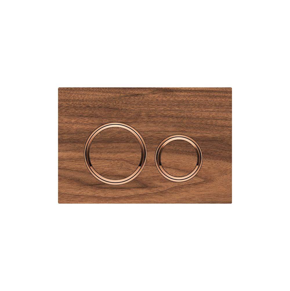 Actuator Plate Sigma21 For Dual Flush, Metal Colour Red Gold: Red Gold, Black Walnut