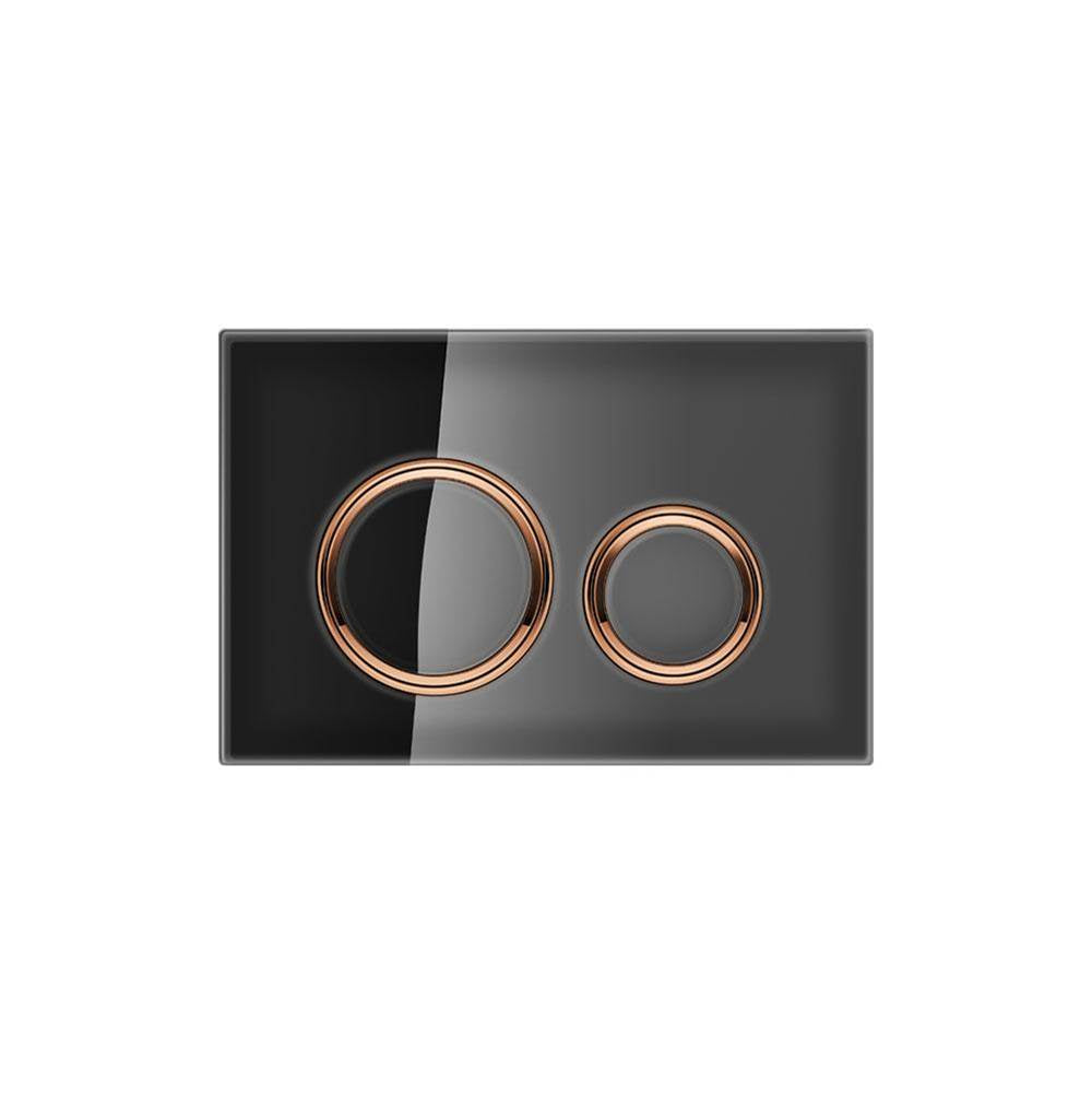 Actuator Plate Sigma21 For Dual Flush, Metal Colour Red Gold: Red Gold, Black Walnut