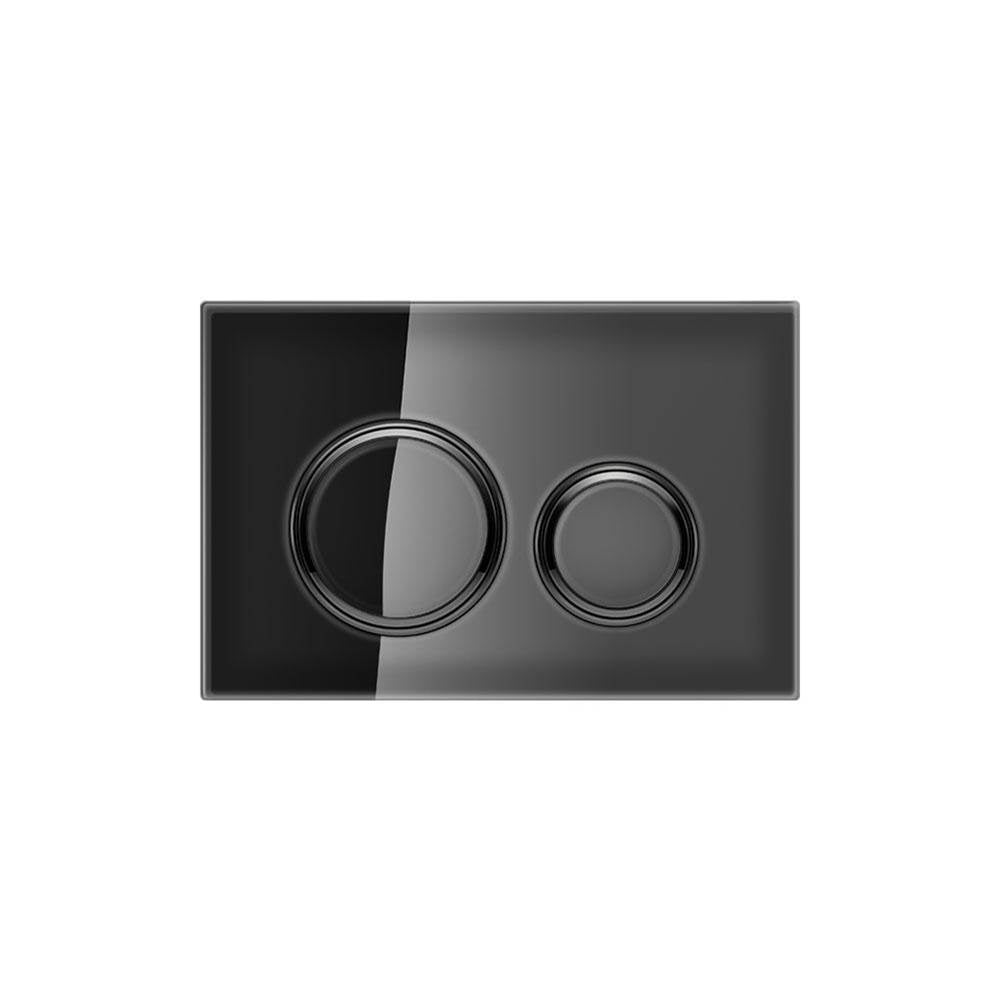 Actuator Plate Sigma21 For Dual Flush, Metal Colour Black Chrome: Black Chrome, Black Walnut