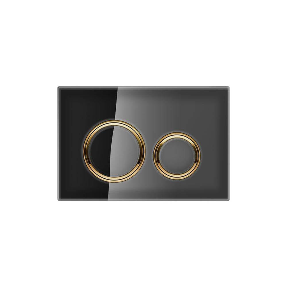 Actuator Plate Sigma21 For Dual Flush, Metal Colour Brass: Brass, Black Walnut