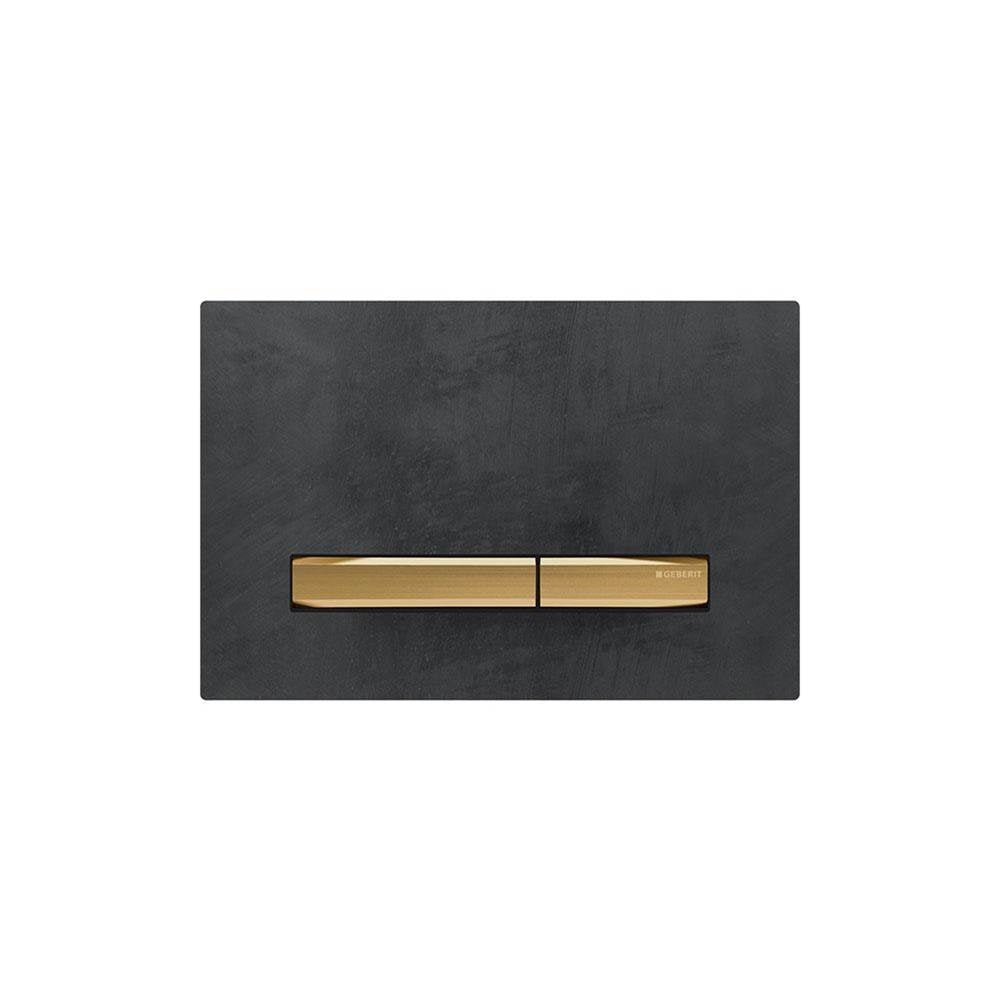 Actuator Plate Sigma50 For Dual Flush, Metal Colour Brass: Brass, Black Walnut