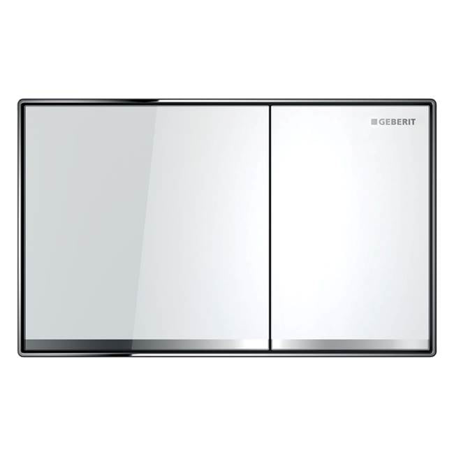 Actuator Plate Sigma60 For Dual Flush, Surface-Even: White Glass