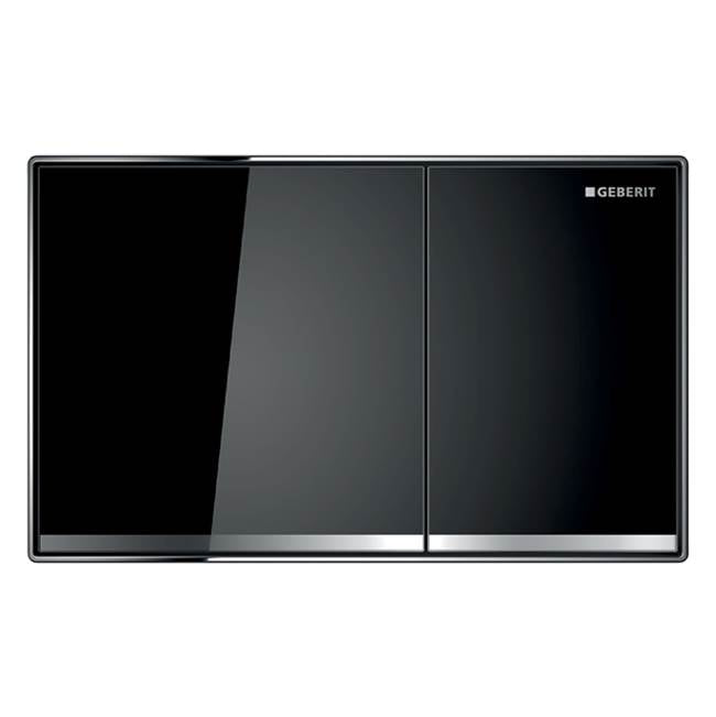 Actuator Plate Sigma60 For Dual Flush, Surface-Even: Black Glass
