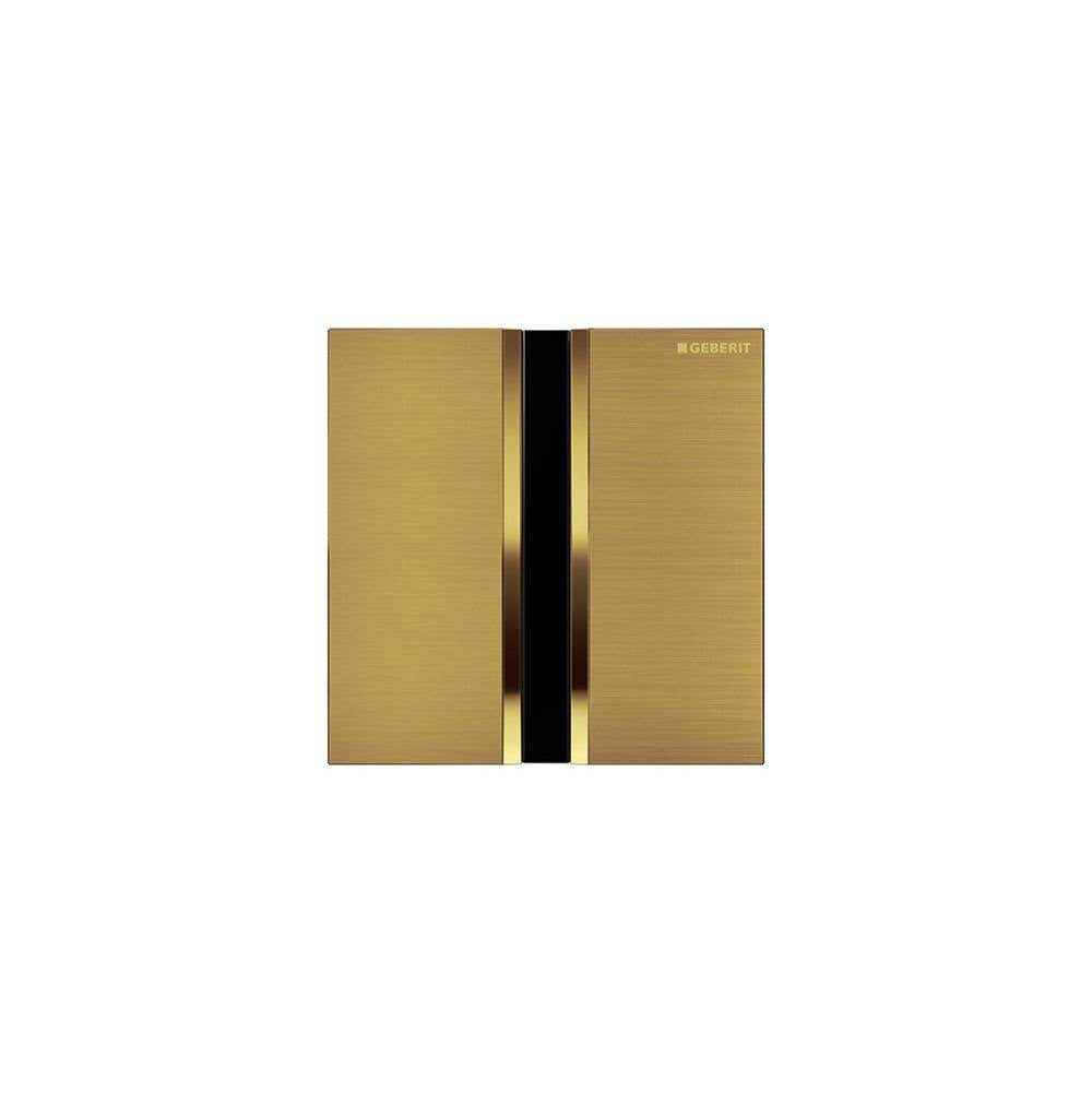 Urinal Flush Control With Electronic Flush Actuation, Mains Operation, Cover Plate Type 50: Chrome-Plated, Brushed