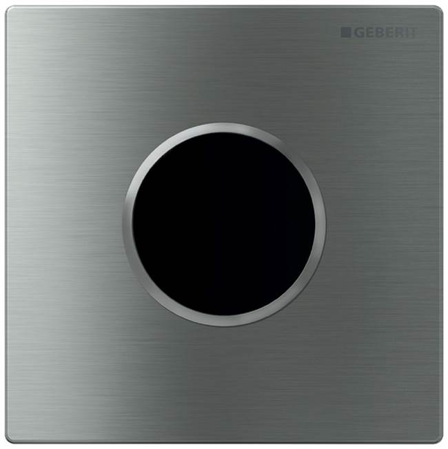 Urinal Flush Control With Electronic Flush Actuation, Mains Operation, Cover Plate Type 10: Stainless Steel Brushed/Polished/Brushed