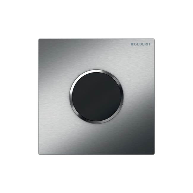 Urinal Flush Control With Electronic Flush Actuation, Battery Operation, Cover Plate Type 10: Stainless Steel Brushed/Polished/Brushed