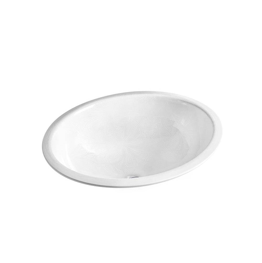 Sartorial Paisley Caxton  19-1/4" oval undermount bathroom sink, no overflow