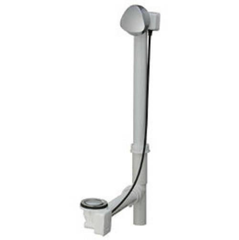 Bathtub Drain With Turncontrol Handle Actuation, Rough-In Unit 17-24" Pp With Ready-To-Fit-Set Trim Kit: Biscuit