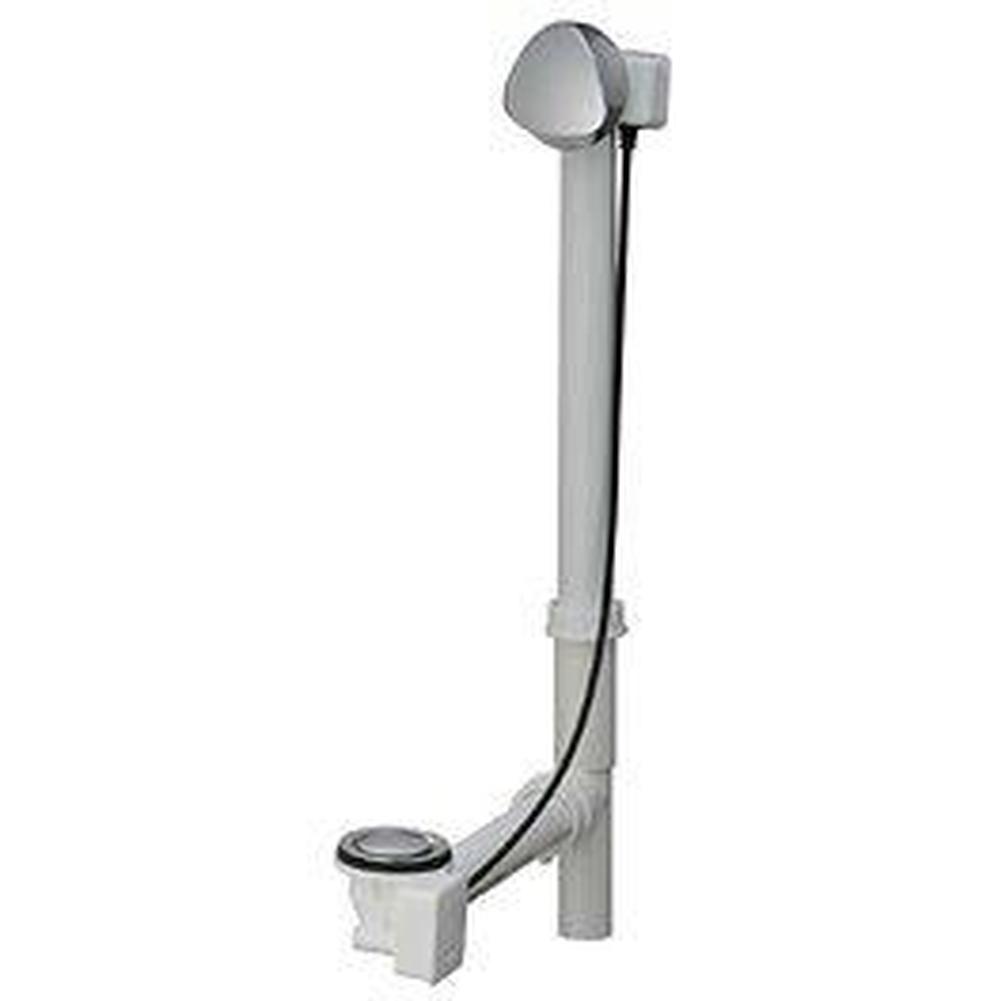 Bathtub Drain With Turncontrol Handle Actuation, Rough-In Unit 17-24" Pp With Ready-To-Fit-Set Trim Kit: Pvd Brushed Nickel