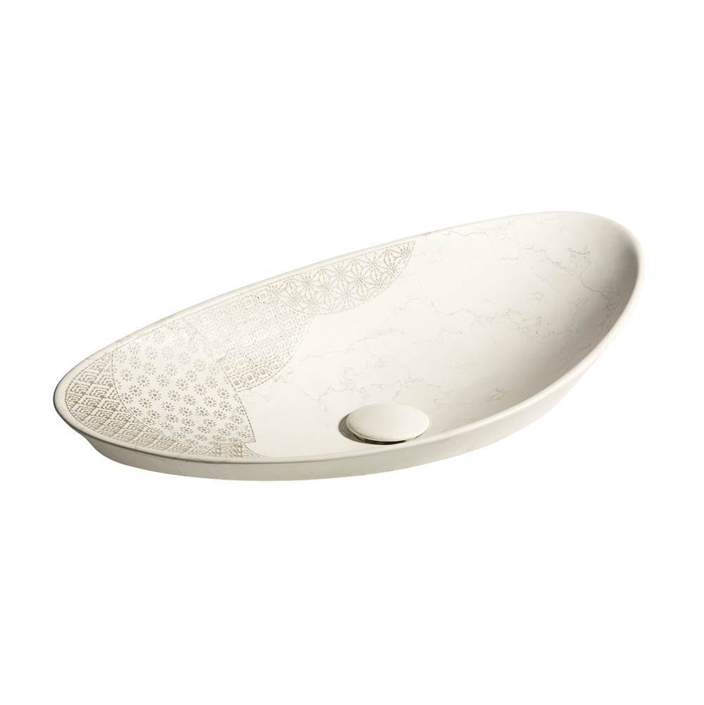 Kensho  28" oval vessel bathroom sink, no overflow