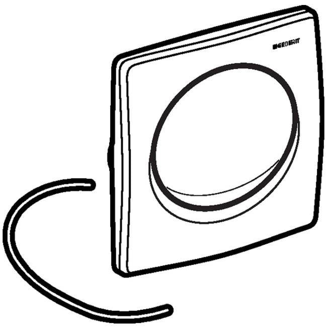 Actuator Plate Samba For Urinal Flush Control With Pneumatic Flush Actuation: White Alpine