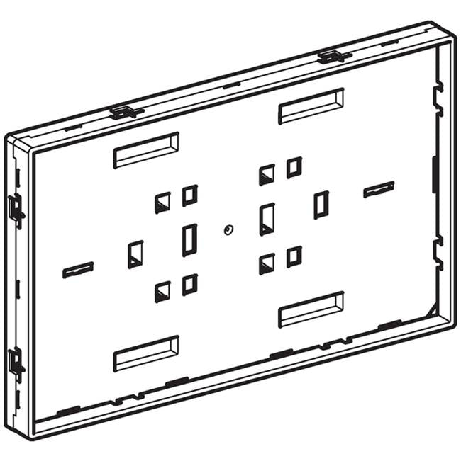 Support Plate With Sight Frame, For Cover Plate Sigma, Surface-Even: Bright Chrome-Plated