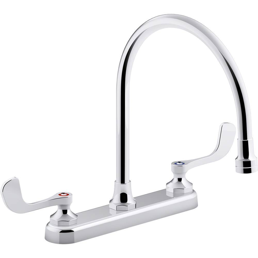 Triton  Bowe  1.8 gpm kitchen sink faucet with 9-5/16" gooseneck spout, aerated flow and wristblade handles