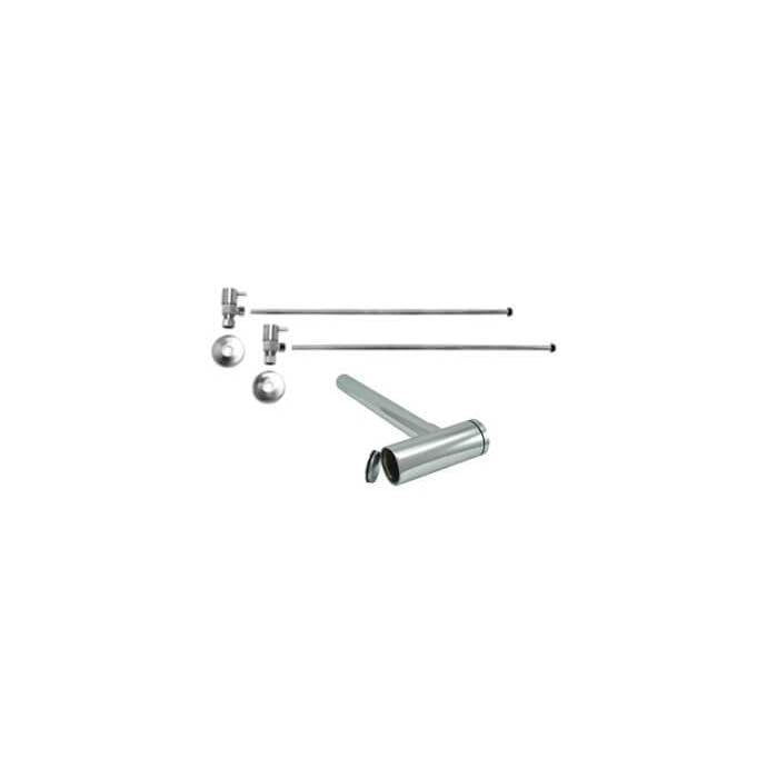 Lavatory Supply Kit - Contemporary Lever Handle with 1/4 Turn Ceramic Disc Cartridge Valve (MT5003L-NL) - Angle, Round Bottle Trap