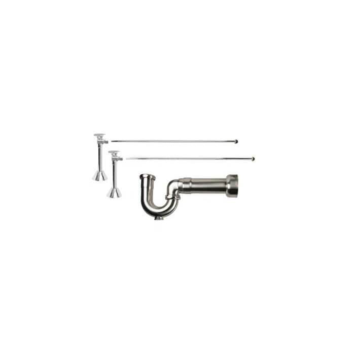 Lavatory Supply Kit - Brass Oval Handle with 1/4 Turn Ball Valve (MT316-NL) - Angle Sweat, Massachusetts P-Trap