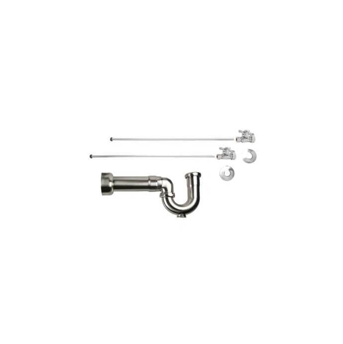 Lavatory Kit - Straight Valve - Mini Cross Handle