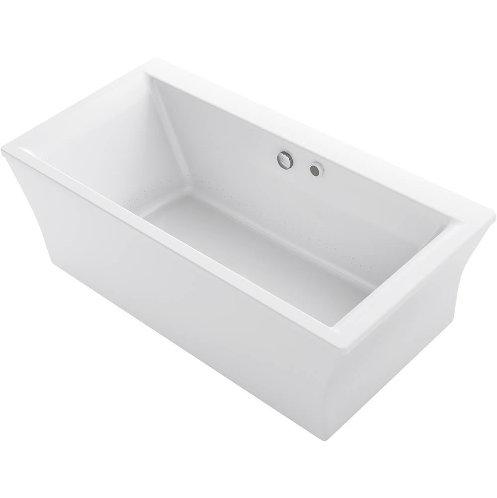 Stargaze  72" x 36" freestanding Heated BubbleMassage air bath with Bask  heated surface and fluted shroud