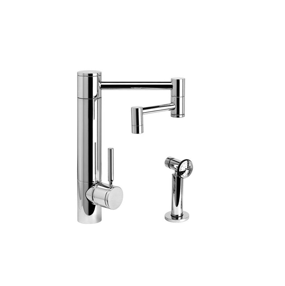 Hunley Kitchen Faucet - 12" Articulated Spout w/ Side Spray