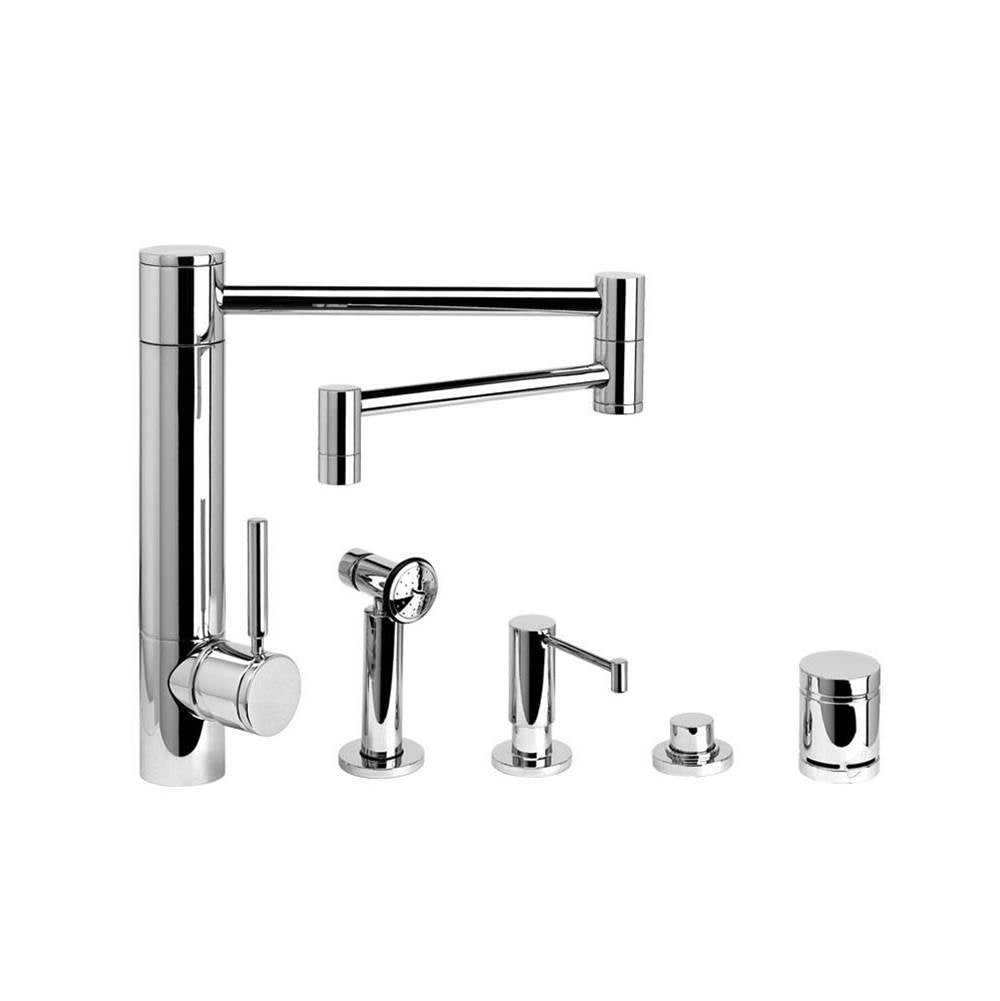 Hunley Kitchen Faucet - 18" Articulated Spout - 4pc. Suite