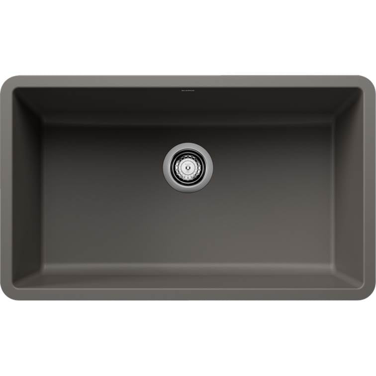 Precis SILGRANIT 30" Single Bowl Undermount Kitchen Sink - Volcano Gray
