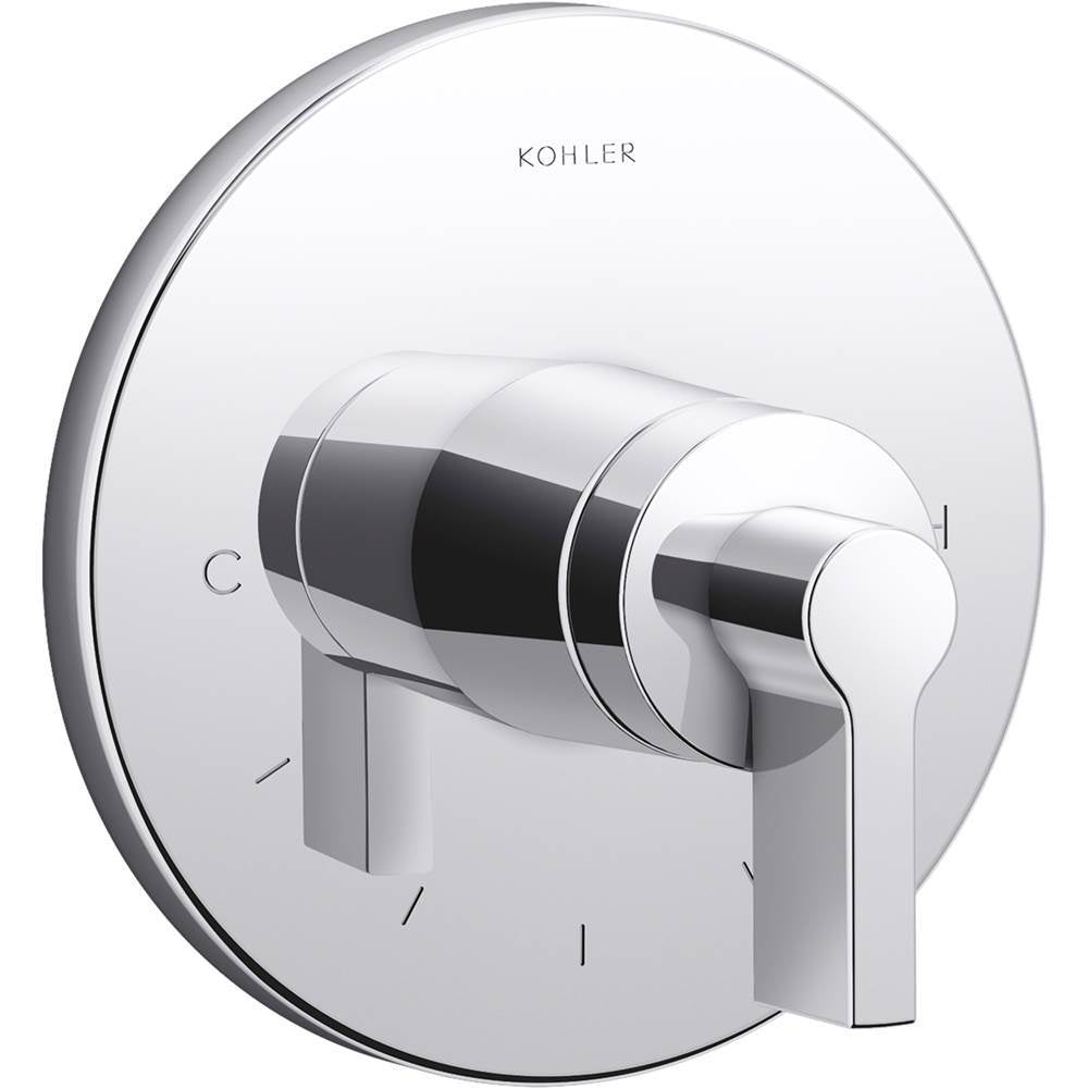 Components  MasterShower  temperature control valve trim with Lever handle
