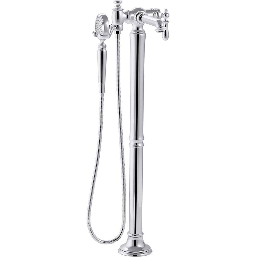 Artifacts  Floor-mount bath filler trim with handshower
