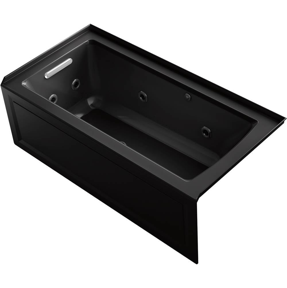Archer  60" x 30" alcove Heated BubbleMassage air bath and whirlpool, left drain